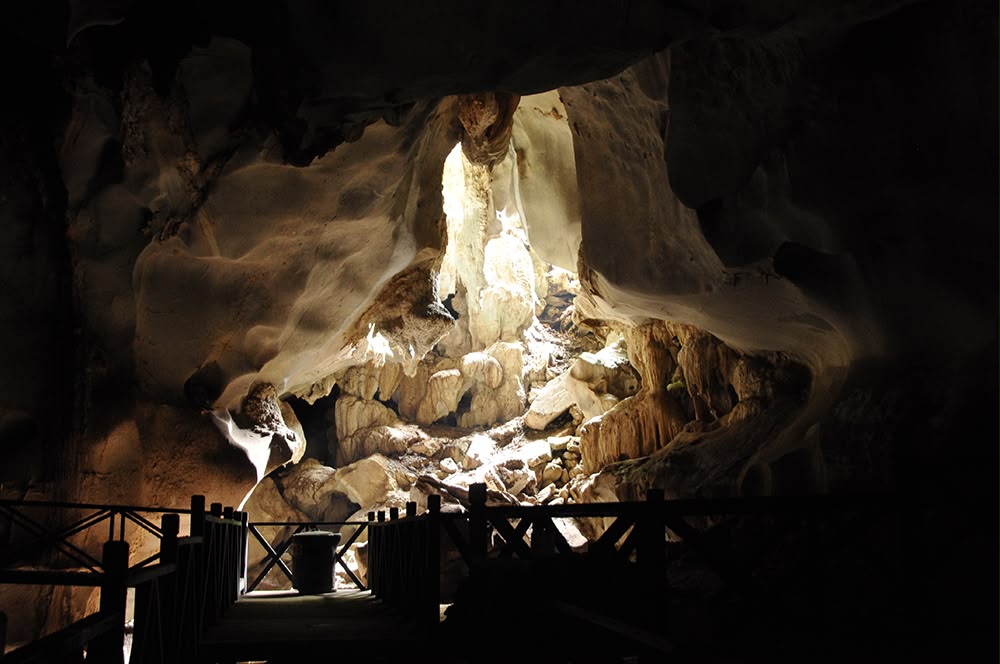 Limestone cave and walkway in Bau, Sarawak